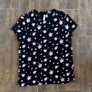 & other stories Floral Black and Pink T-Shirt